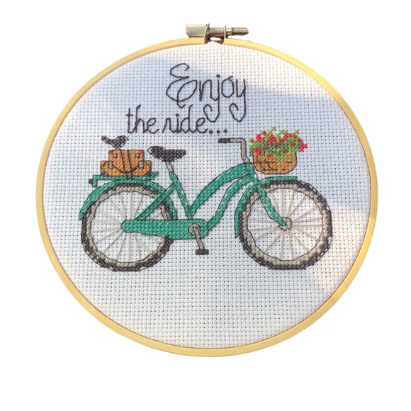 unbranded Other - Enjoy the Ride Bike Cross Stitch